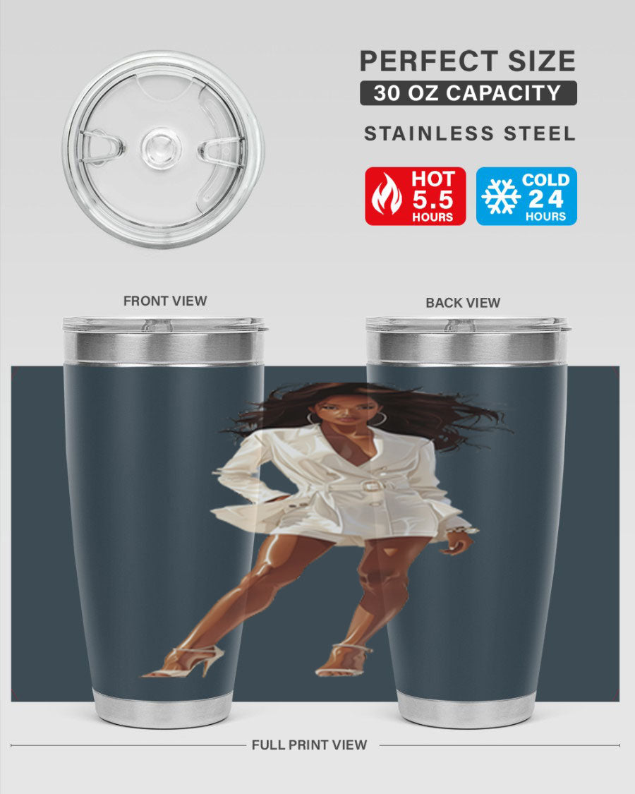 A stylish fashion girl wearing a white cotton tank top, showcasing a trendy and casual look perfect for summer outings.