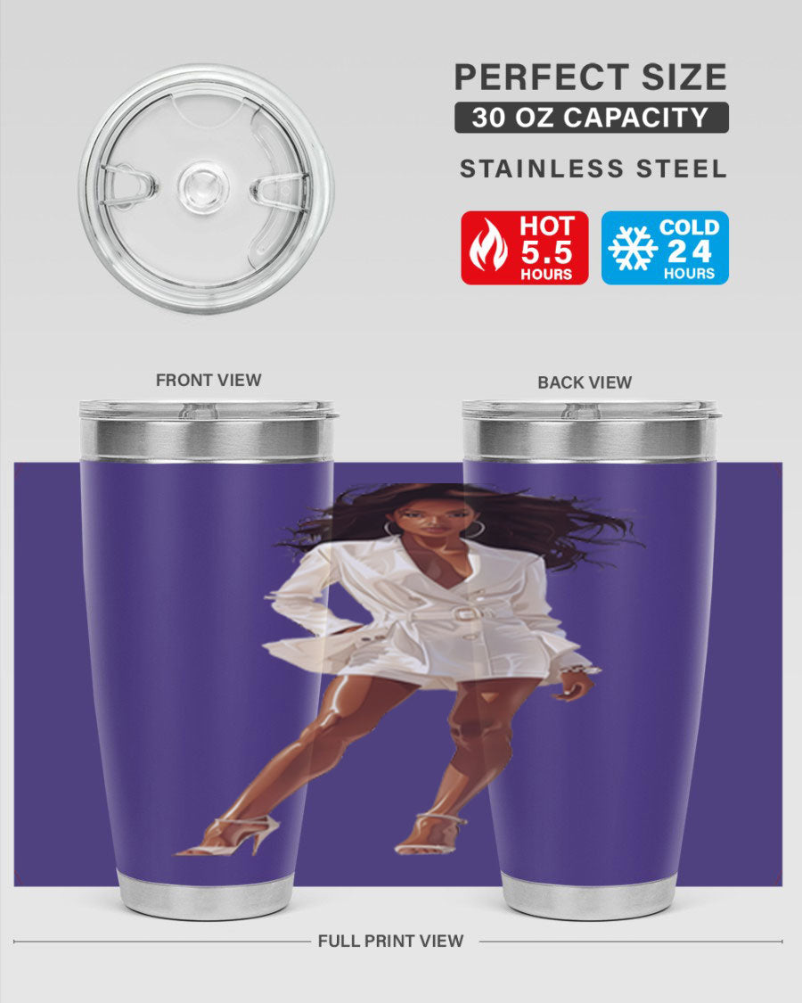 A stylish fashion girl wearing a white cotton tank top, showcasing a trendy and casual look perfect for summer outings.