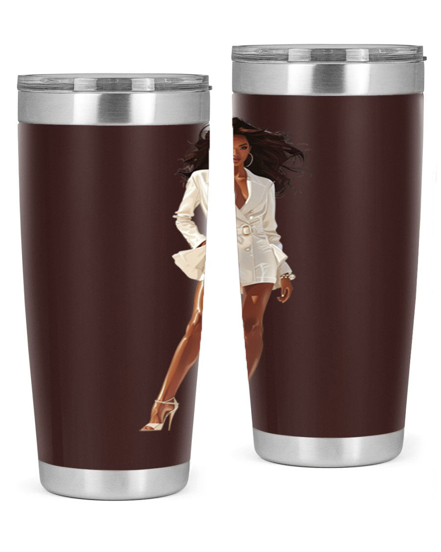 A stylish fashion girl wearing a white cotton tank top, showcasing a trendy and casual look perfect for summer outings.