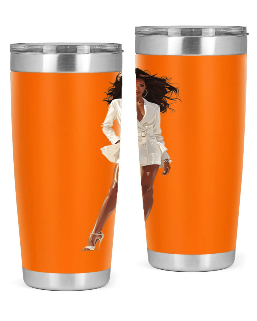 A stylish fashion girl wearing a white cotton tank top, showcasing a trendy and casual look perfect for summer outings.