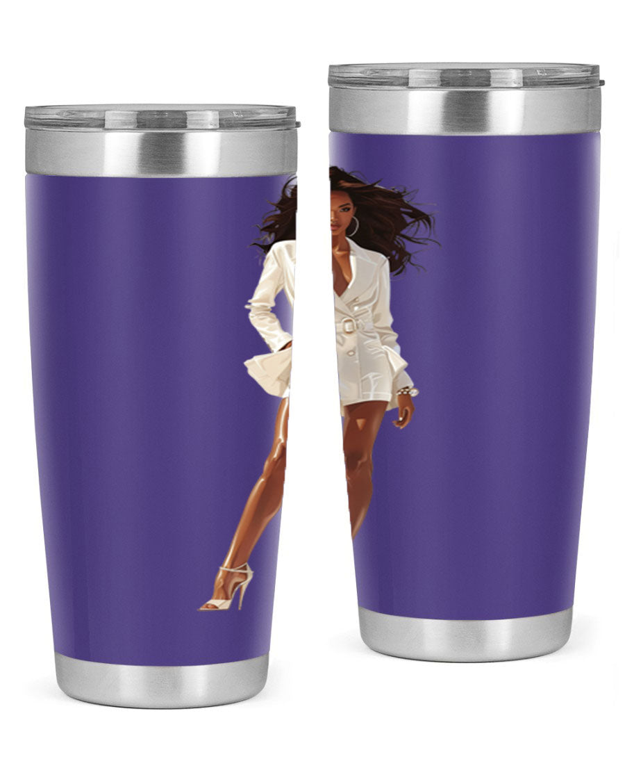 A stylish fashion girl wearing a white cotton tank top, showcasing a trendy and casual look perfect for summer outings.