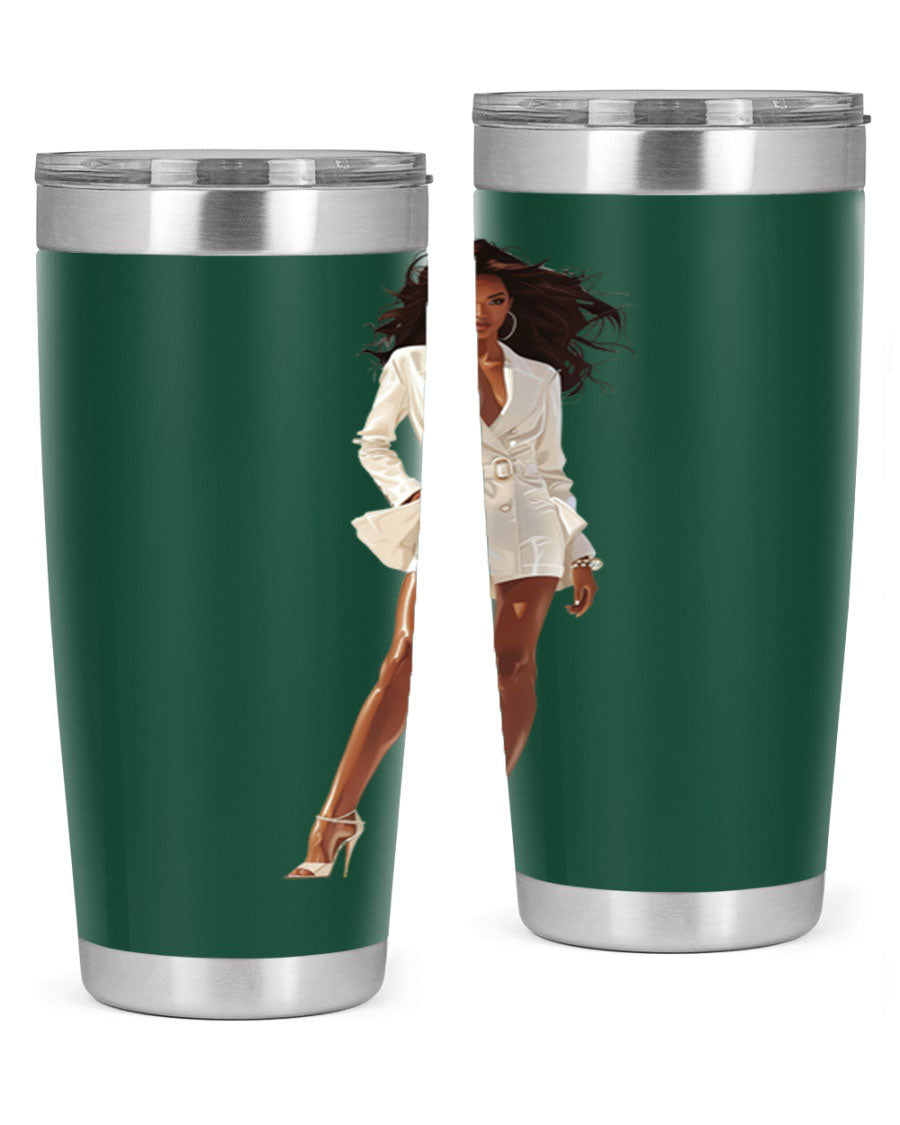 A stylish fashion girl wearing a white cotton tank top, showcasing a trendy and casual look perfect for summer outings.