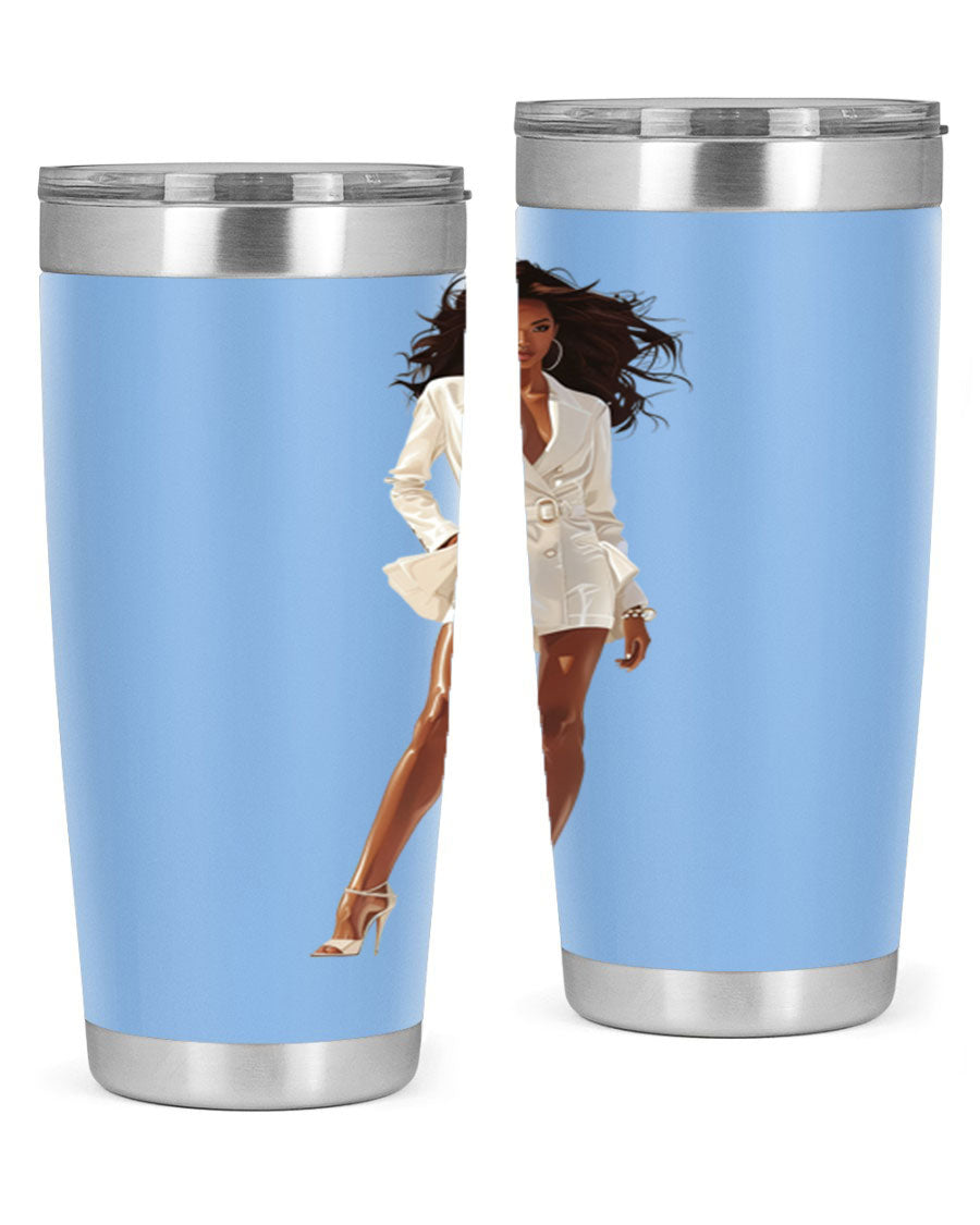 A stylish fashion girl wearing a white cotton tank top, showcasing a trendy and casual look perfect for summer outings.