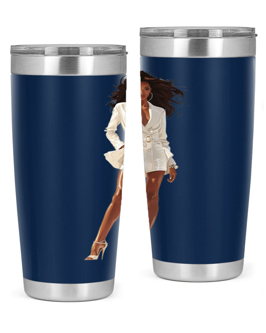 A stylish fashion girl wearing a white cotton tank top, showcasing a trendy and casual look perfect for summer outings.