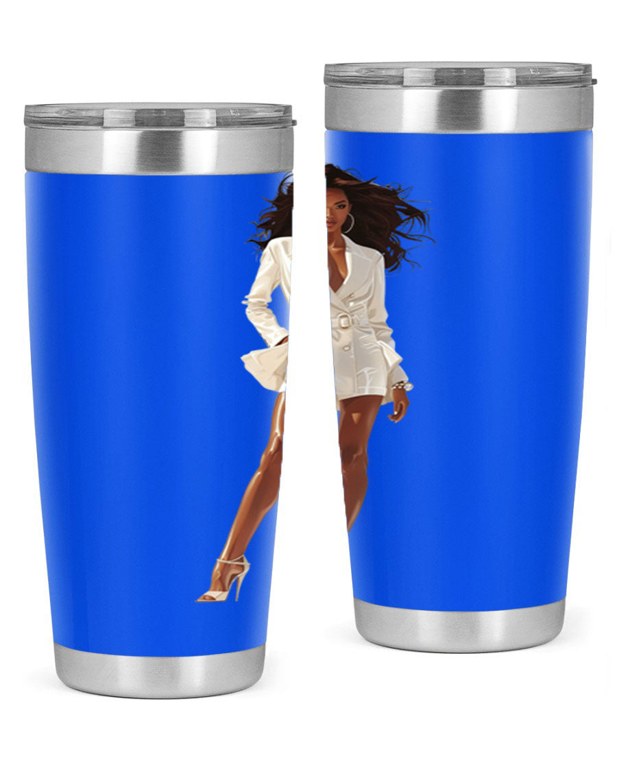 A stylish fashion girl wearing a white cotton tank top, showcasing a trendy and casual look perfect for summer outings.