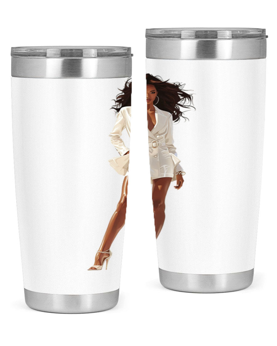 A stylish fashion girl wearing a white cotton tank top, showcasing a trendy and casual look perfect for summer outings.