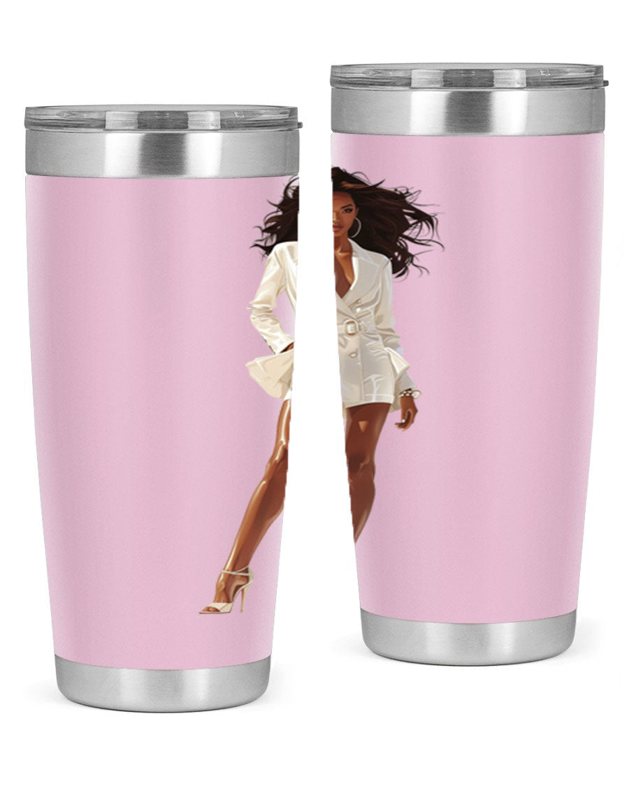 A stylish fashion girl wearing a white cotton tank top, showcasing a trendy and casual look perfect for summer outings.