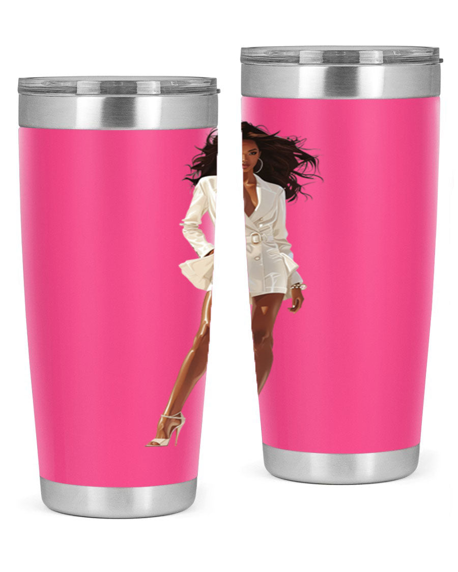 A stylish fashion girl wearing a white cotton tank top, showcasing a trendy and casual look perfect for summer outings.