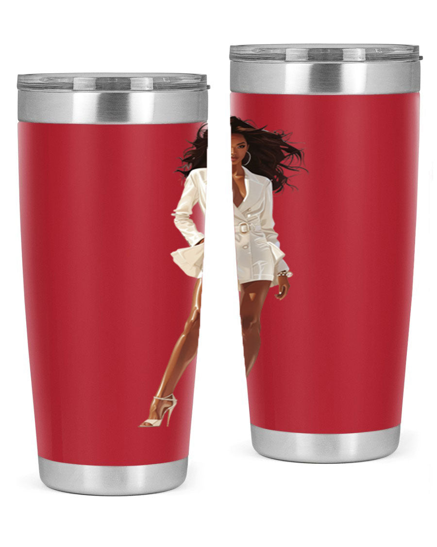 A stylish fashion girl wearing a white cotton tank top, showcasing a trendy and casual look perfect for summer outings.