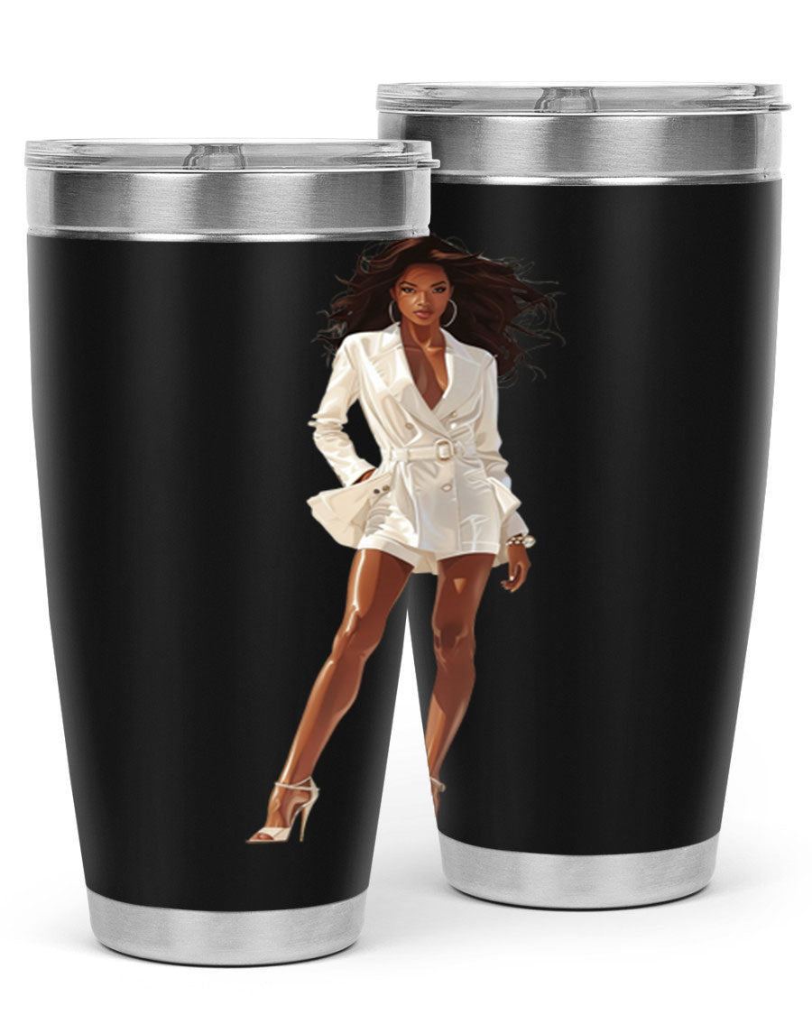 A stylish fashion girl wearing a white cotton tank top, showcasing a trendy and casual look perfect for summer outings.