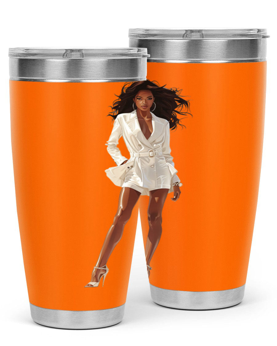 A stylish fashion girl wearing a white cotton tank top, showcasing a trendy and casual look perfect for summer outings.