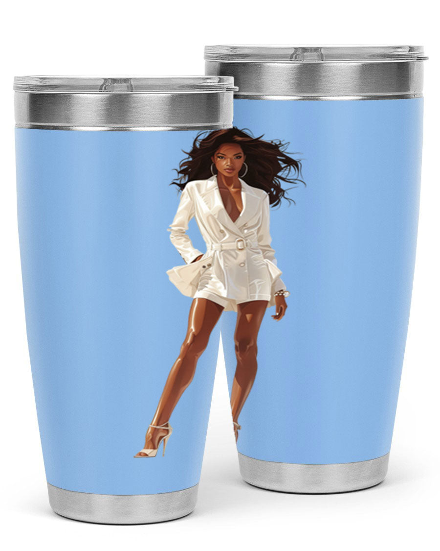 A stylish fashion girl wearing a white cotton tank top, showcasing a trendy and casual look perfect for summer outings.