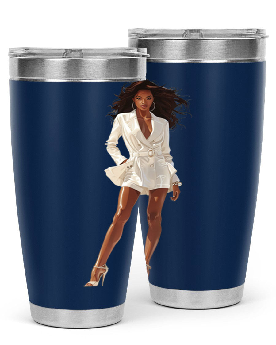 A stylish fashion girl wearing a white cotton tank top, showcasing a trendy and casual look perfect for summer outings.