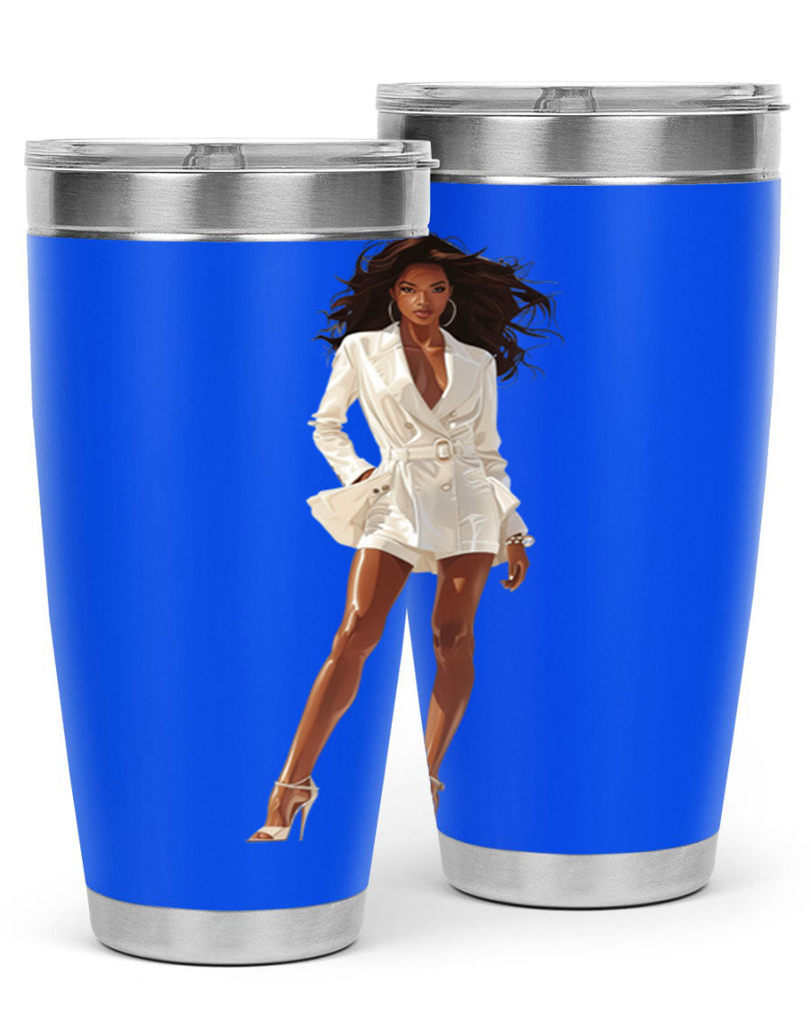 A stylish fashion girl wearing a white cotton tank top, showcasing a trendy and casual look perfect for summer outings.