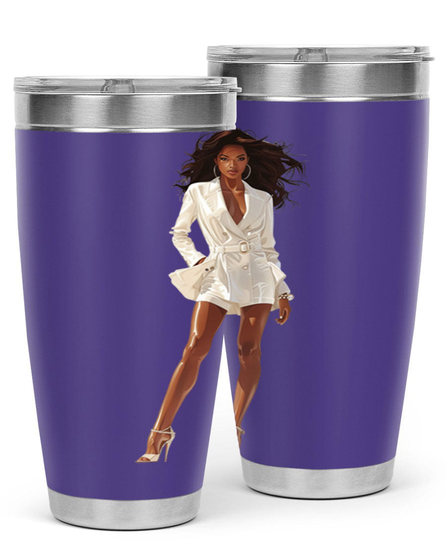 A stylish fashion girl wearing a white cotton tank top, showcasing a trendy and casual look perfect for summer outings.