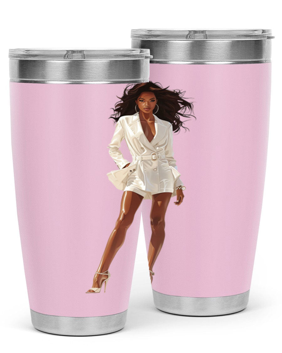 A stylish fashion girl wearing a white cotton tank top, showcasing a trendy and casual look perfect for summer outings.