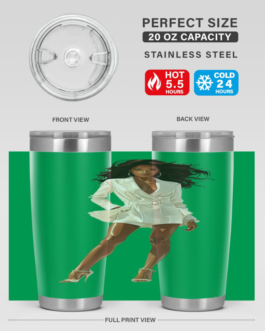 A stylish fashion girl wearing a white cotton tank top, showcasing a trendy and casual look perfect for summer outings.