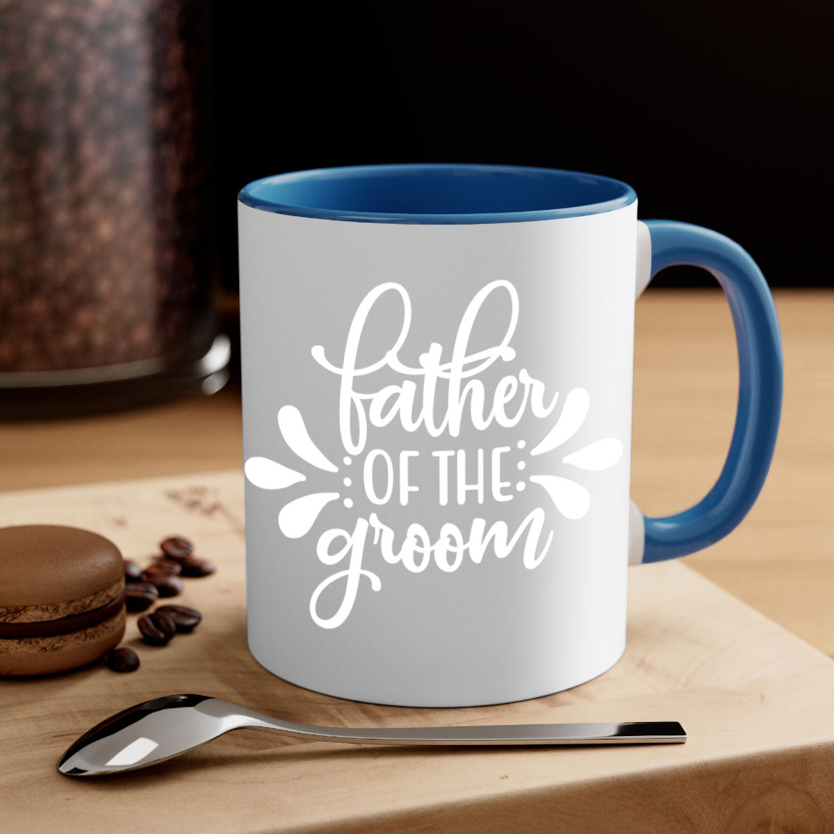 Fatherr of Thee 1# Mug featuring a two-tone design with a colored handle and interior, available in multiple colors.