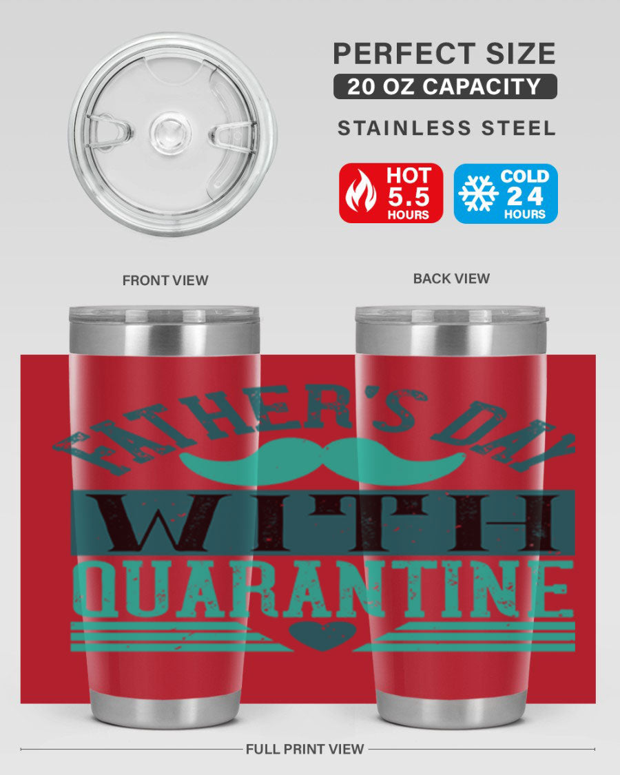 20oz and 30oz stainless steel tumblers for Father's Day, featuring double wall vacuum insulation and a drink-thru lid.