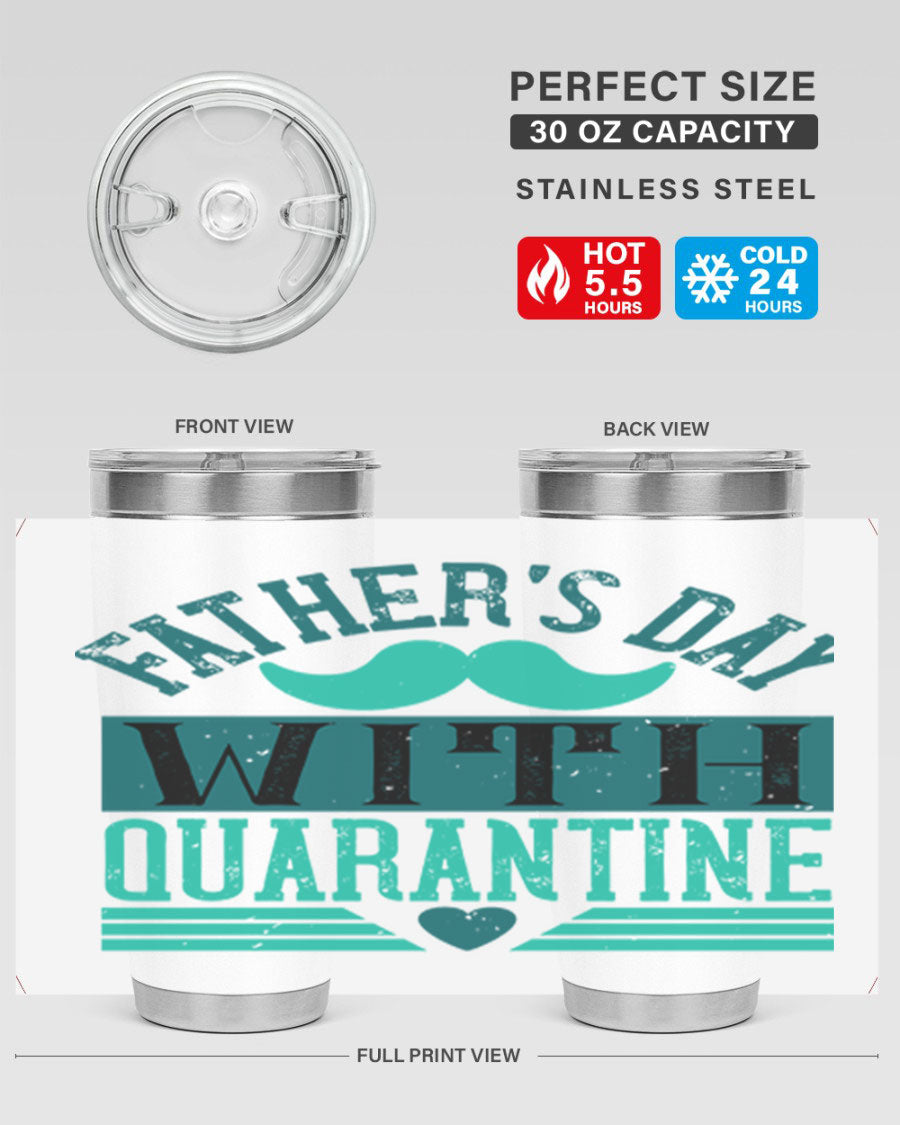20oz and 30oz stainless steel tumblers for Father's Day, featuring double wall vacuum insulation and a drink-thru lid.