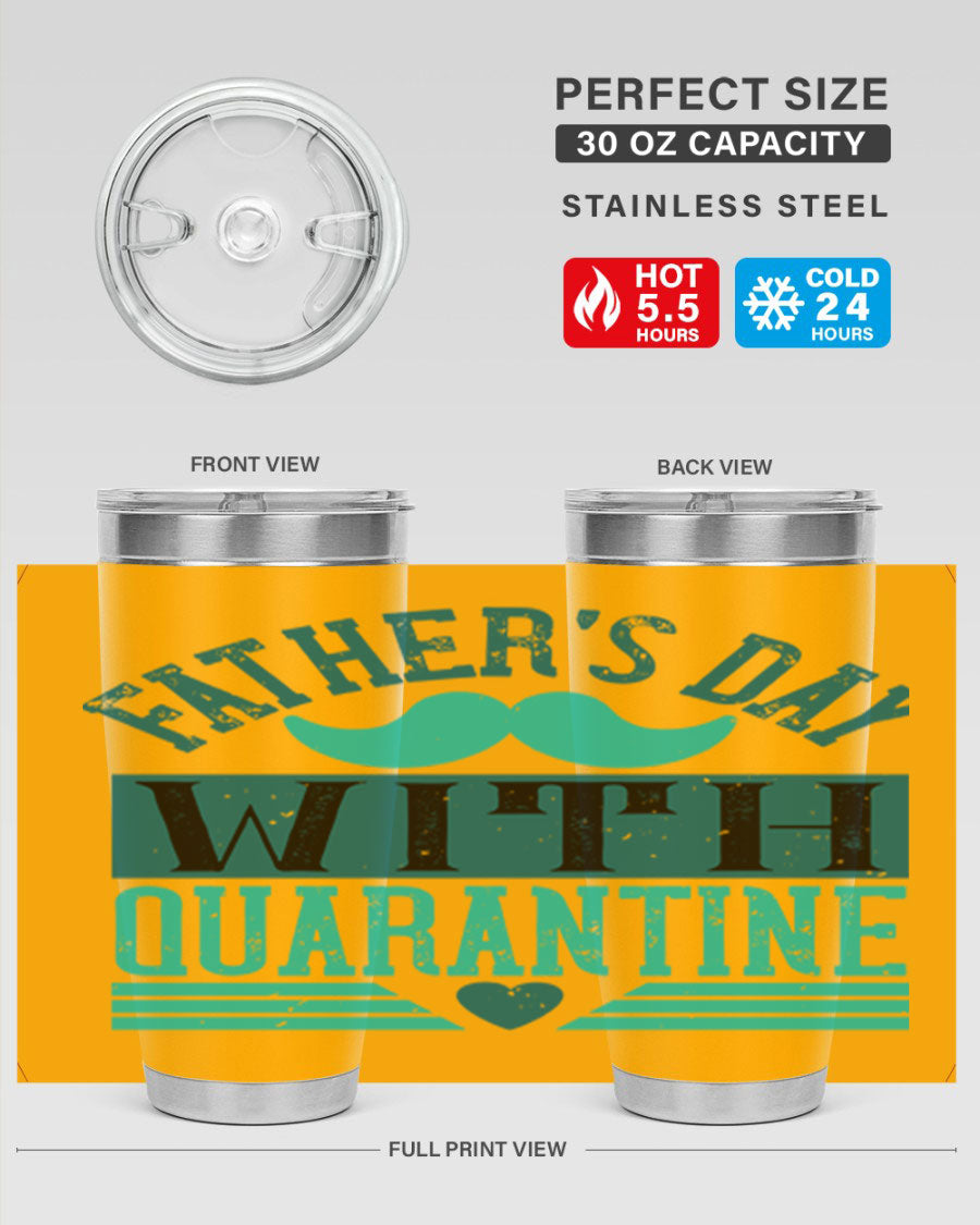 20oz and 30oz stainless steel tumblers for Father's Day, featuring double wall vacuum insulation and a drink-thru lid.