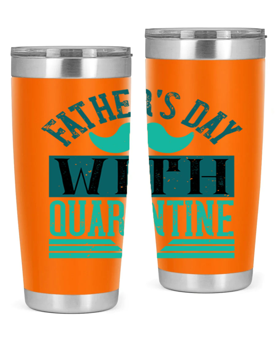 20oz and 30oz stainless steel tumblers for Father's Day, featuring double wall vacuum insulation and a drink-thru lid.