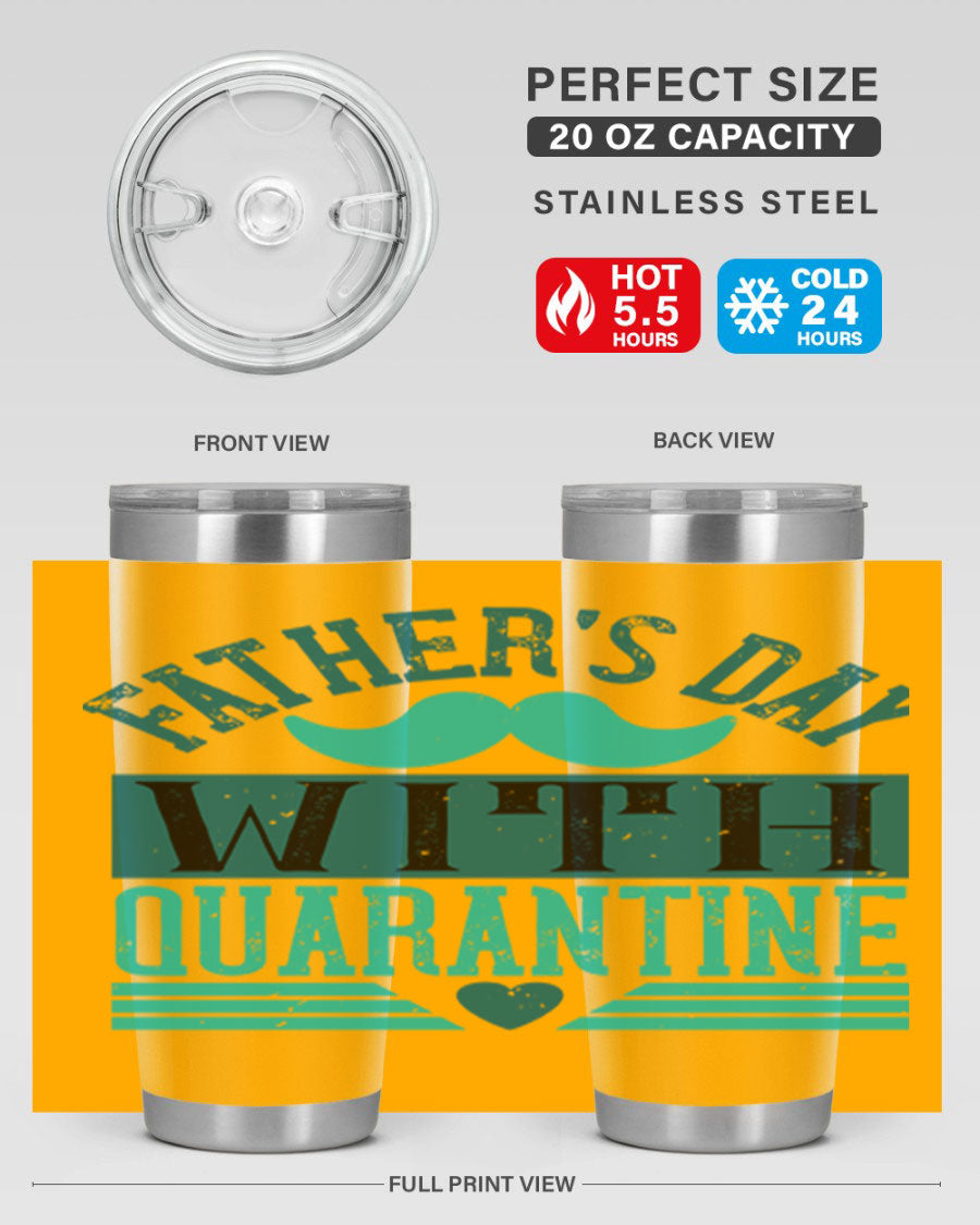 20oz and 30oz stainless steel tumblers for Father's Day, featuring double wall vacuum insulation and a drink-thru lid.