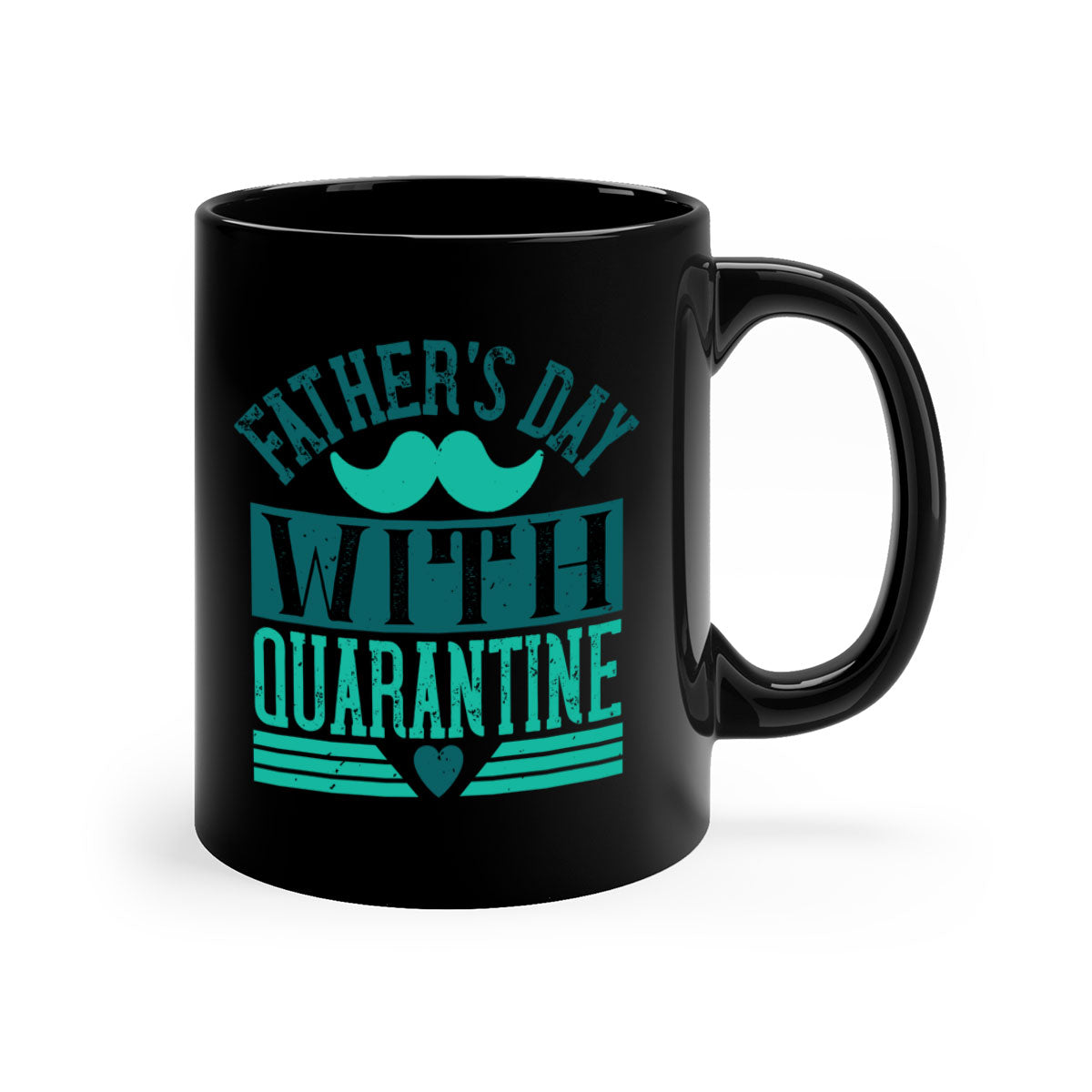 Quarantine 222# Father's Day Mug with colorful handle and glossy finish, available in two sizes.