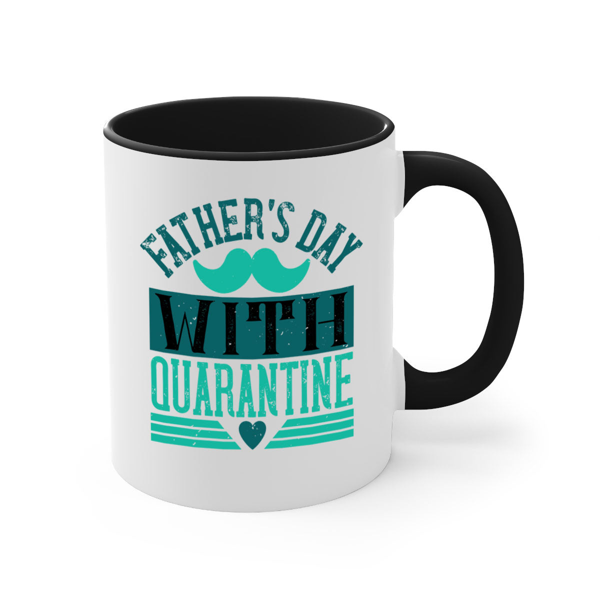 Quarantine 222# Father's Day Mug with colorful handle and glossy finish, available in two sizes.