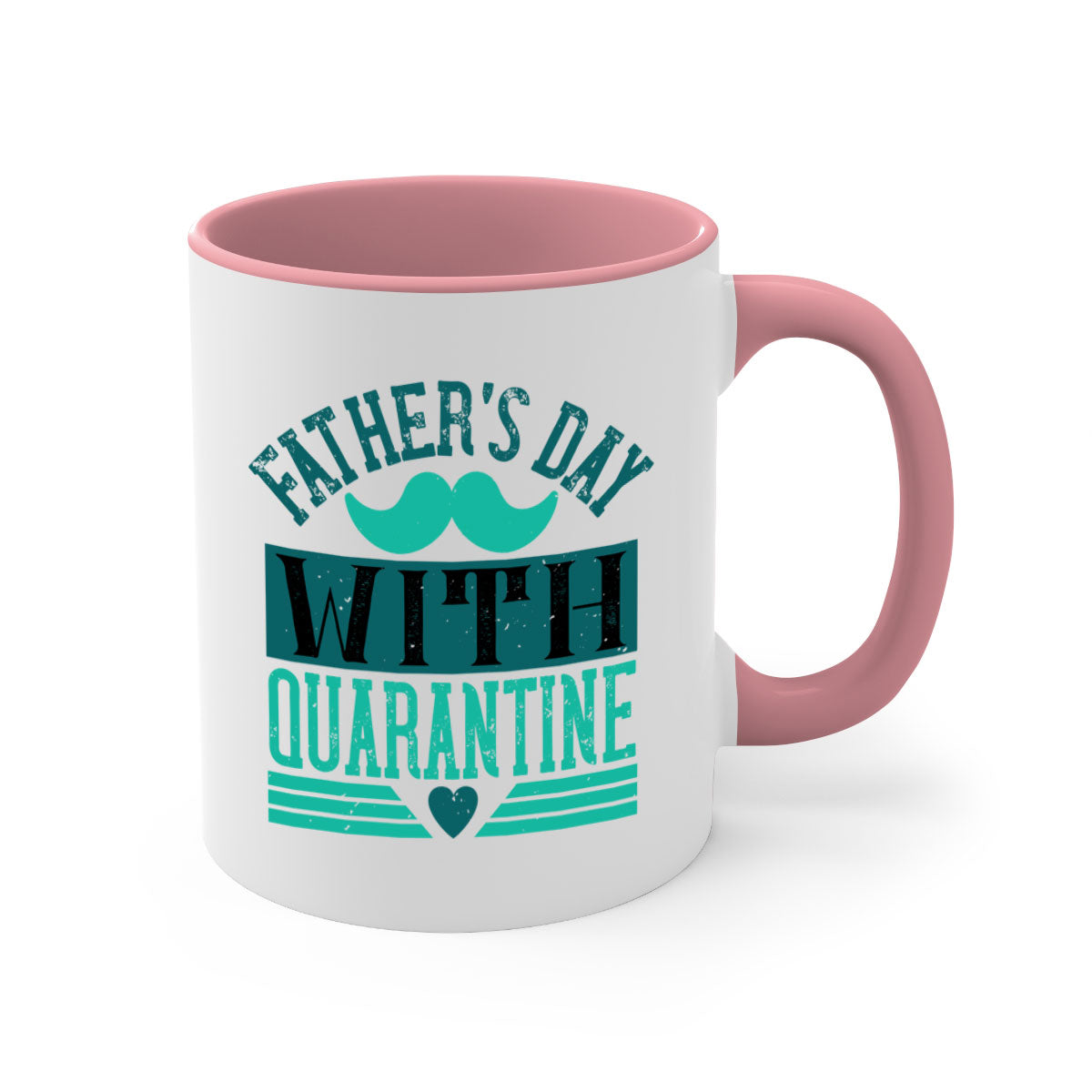 Quarantine 222# Father's Day Mug with colorful handle and glossy finish, available in two sizes.