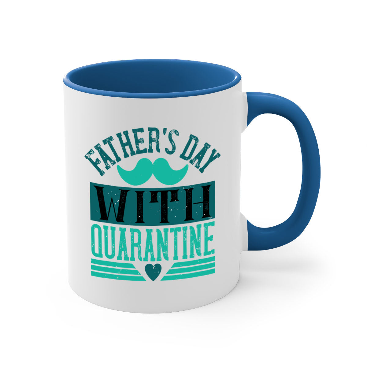 Quarantine 222# Father's Day Mug with colorful handle and glossy finish, available in two sizes.