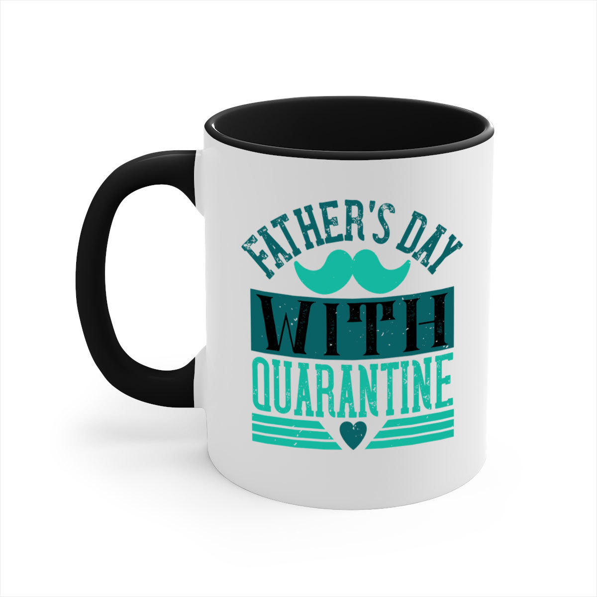 Quarantine 222# Father's Day Mug with colorful handle and glossy finish, available in two sizes.