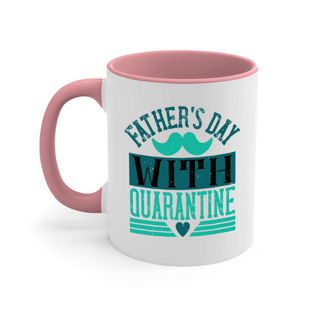 Quarantine 222# Father's Day Mug with colorful handle and glossy finish, available in two sizes.