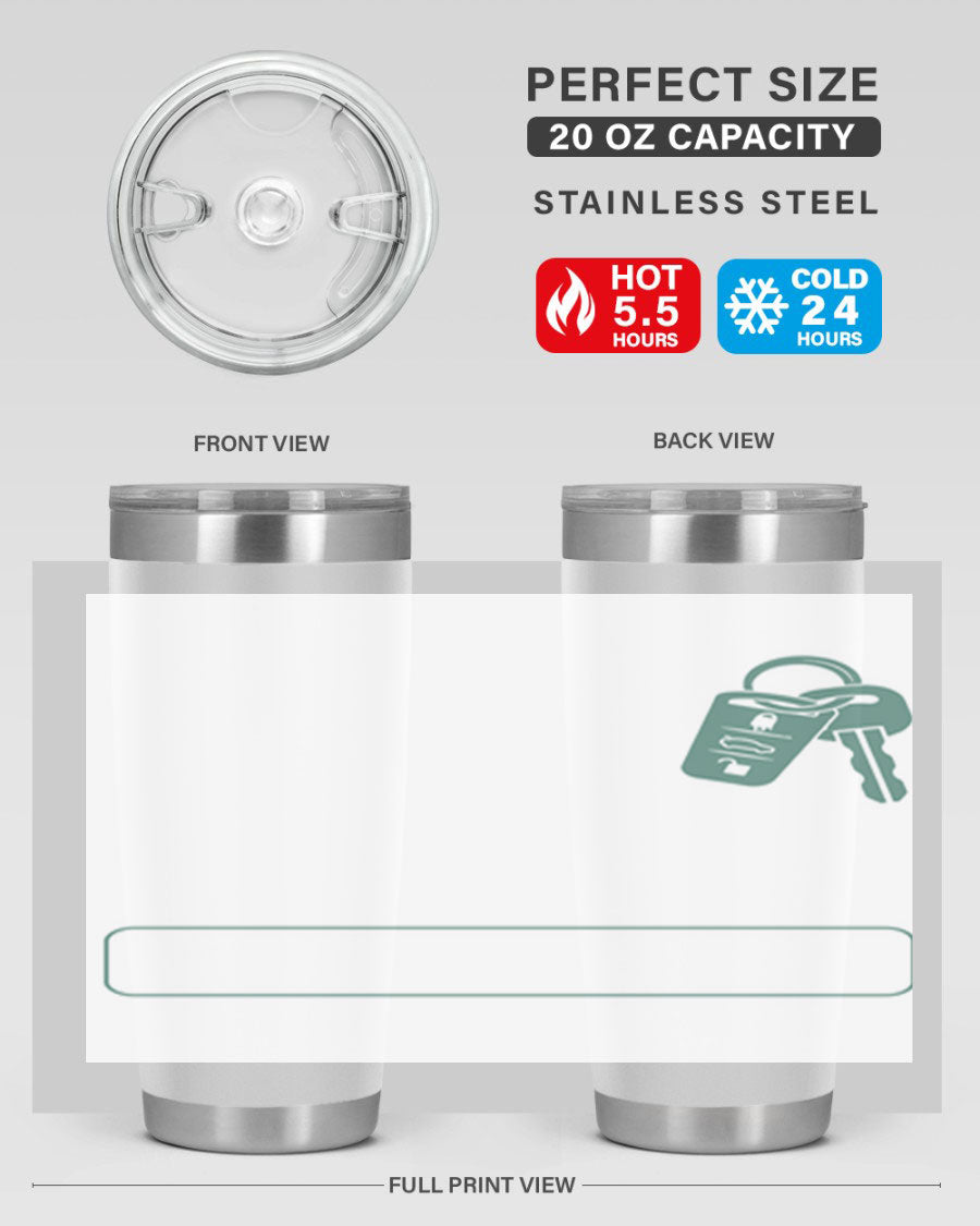 A stylish 20oz and 30oz stainless steel tumbler designed for Father's Day, featuring a double wall vacuum insulation and a drink-thru lid.