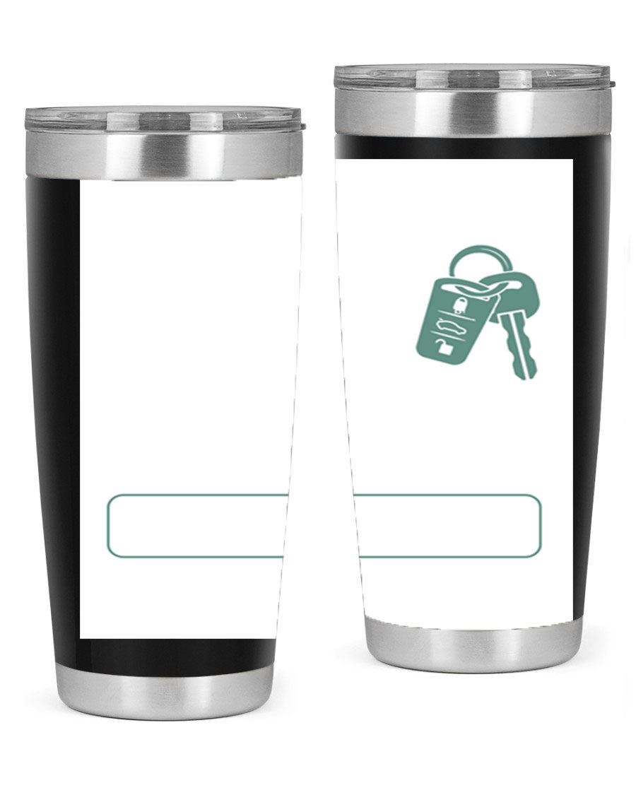 A stylish 20oz and 30oz stainless steel tumbler designed for Father's Day, featuring a double wall vacuum insulation and a drink-thru lid.