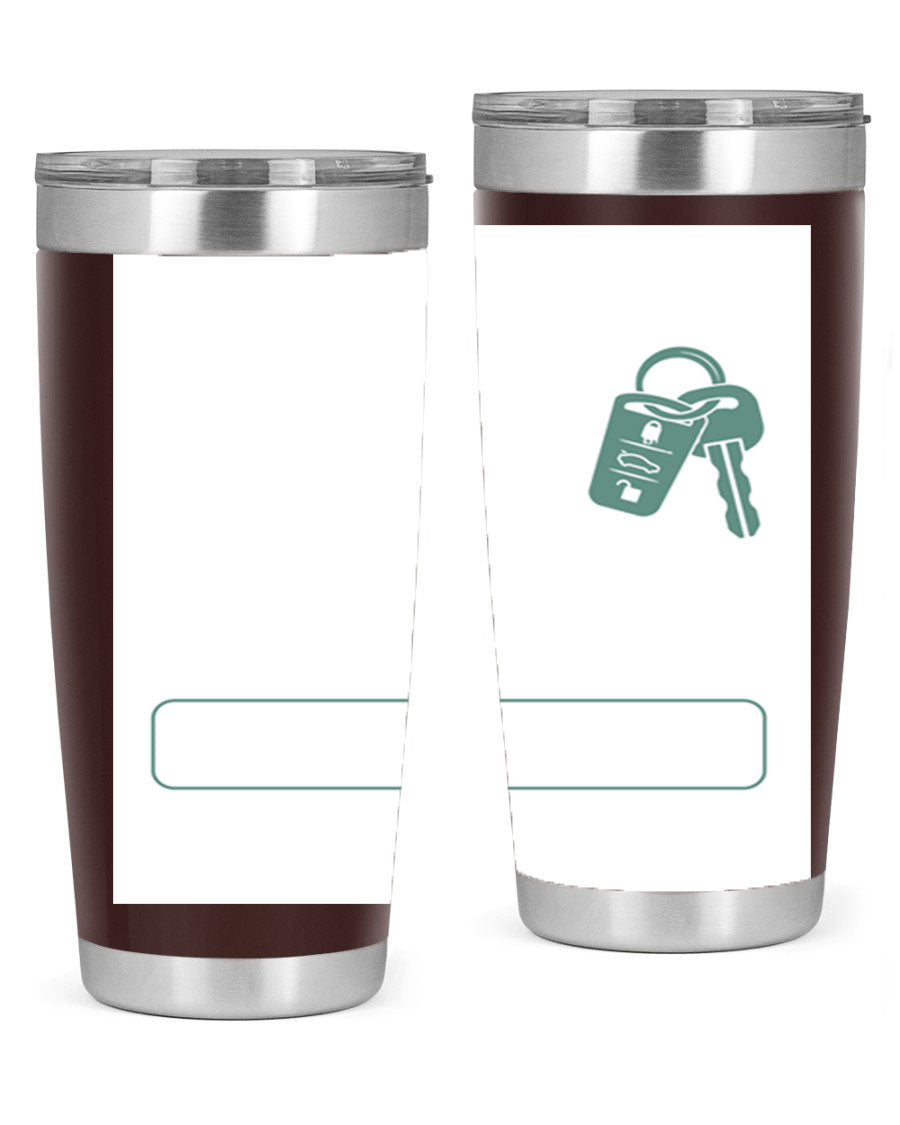 A stylish 20oz and 30oz stainless steel tumbler designed for Father's Day, featuring a double wall vacuum insulation and a drink-thru lid.