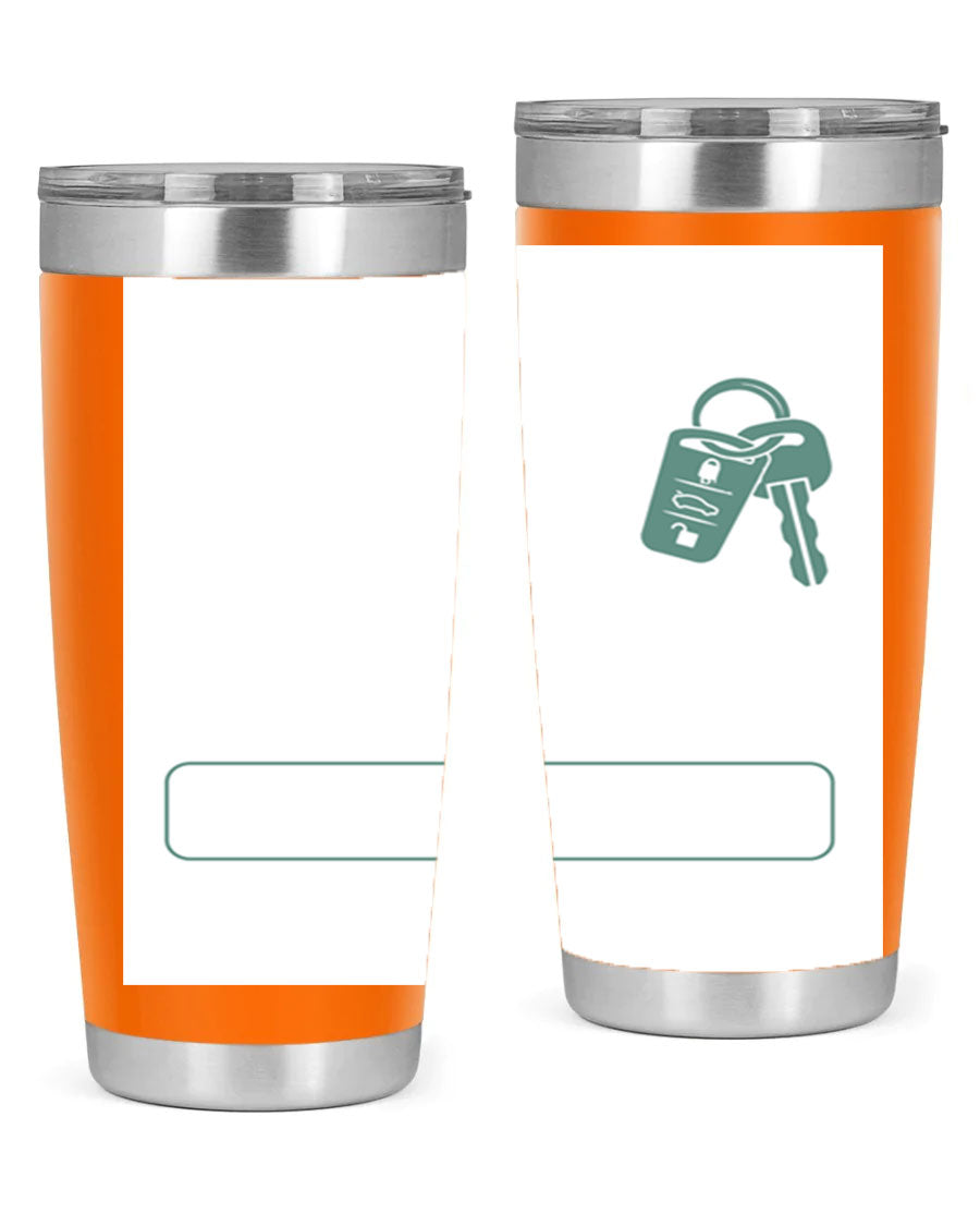 A stylish 20oz and 30oz stainless steel tumbler designed for Father's Day, featuring a double wall vacuum insulation and a drink-thru lid.