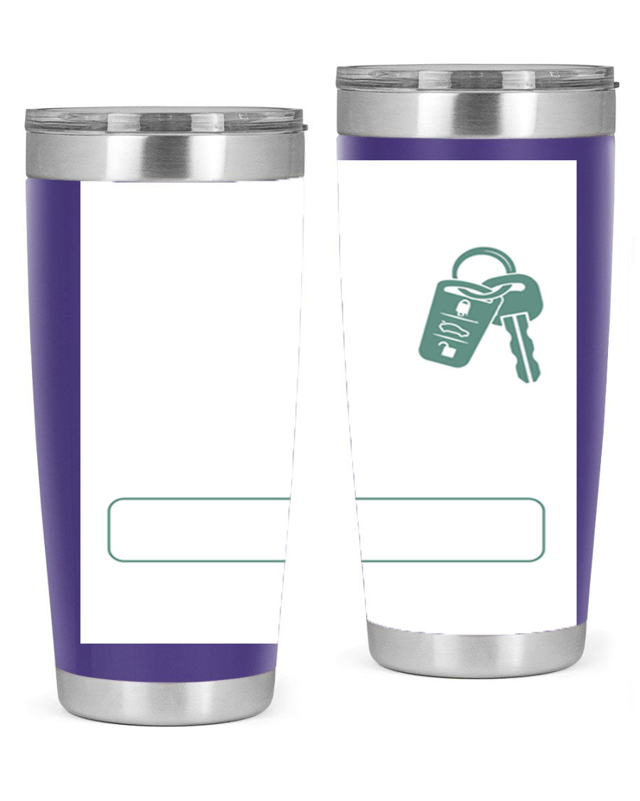 A stylish 20oz and 30oz stainless steel tumbler designed for Father's Day, featuring a double wall vacuum insulation and a drink-thru lid.