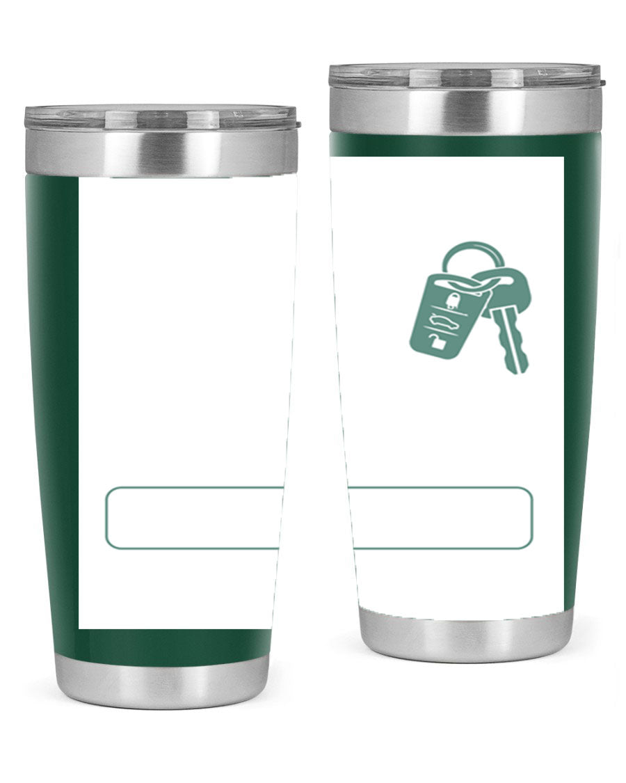 A stylish 20oz and 30oz stainless steel tumbler designed for Father's Day, featuring a double wall vacuum insulation and a drink-thru lid.
