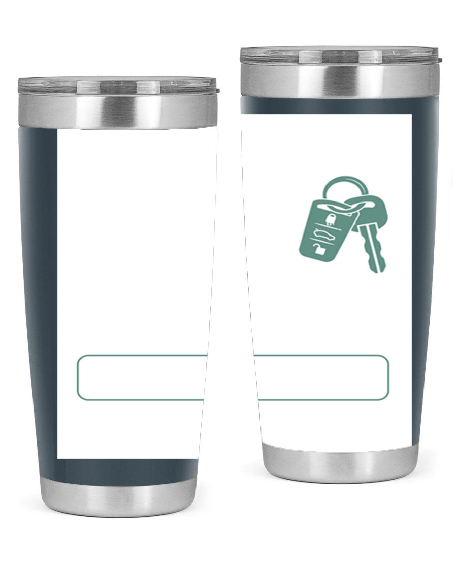 A stylish 20oz and 30oz stainless steel tumbler designed for Father's Day, featuring a double wall vacuum insulation and a drink-thru lid.