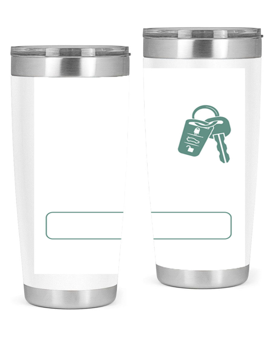 A stylish 20oz and 30oz stainless steel tumbler designed for Father's Day, featuring a double wall vacuum insulation and a drink-thru lid.