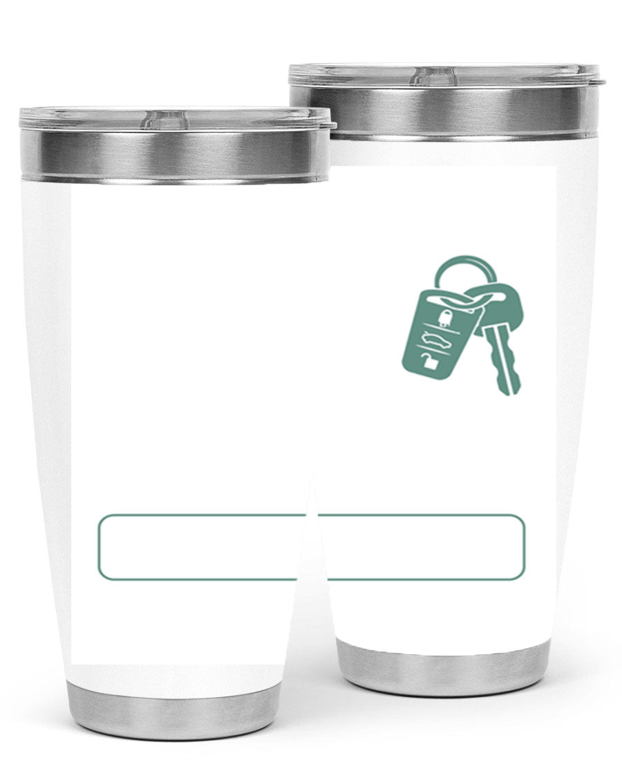 A stylish 20oz and 30oz stainless steel tumbler designed for Father's Day, featuring a double wall vacuum insulation and a drink-thru lid.