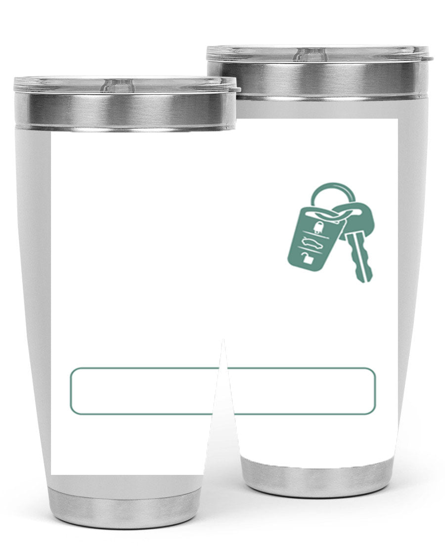 A stylish 20oz and 30oz stainless steel tumbler designed for Father's Day, featuring a double wall vacuum insulation and a drink-thru lid.