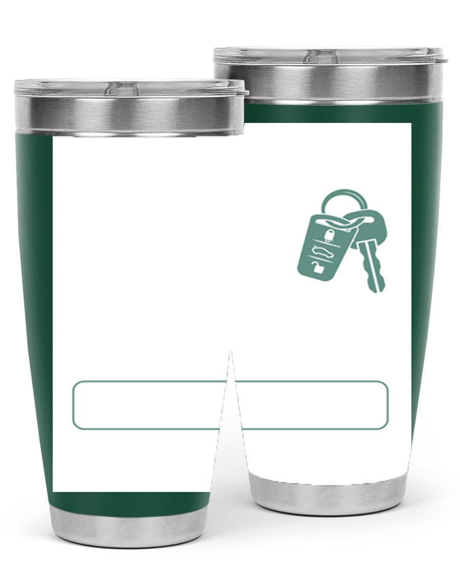 A stylish 20oz and 30oz stainless steel tumbler designed for Father's Day, featuring a double wall vacuum insulation and a drink-thru lid.