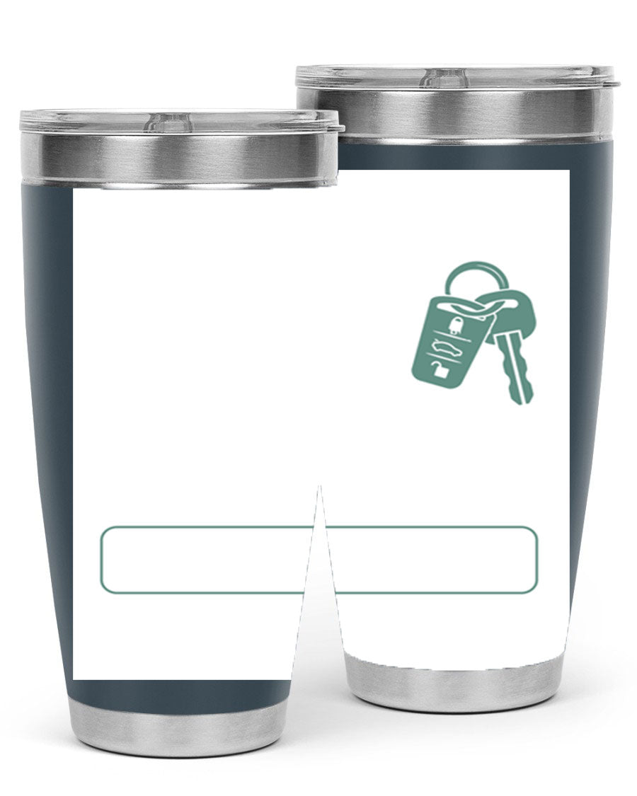 A stylish 20oz and 30oz stainless steel tumbler designed for Father's Day, featuring a double wall vacuum insulation and a drink-thru lid.