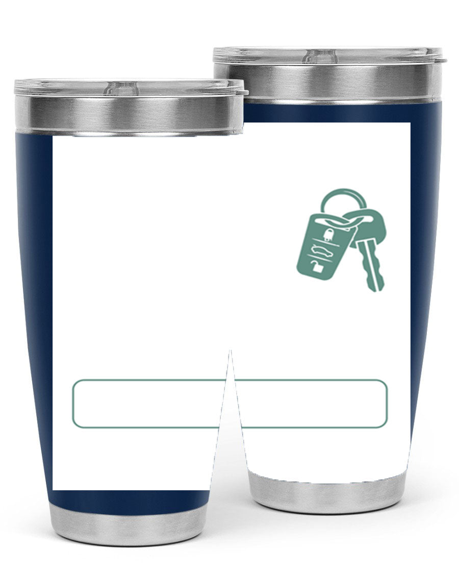 A stylish 20oz and 30oz stainless steel tumbler designed for Father's Day, featuring a double wall vacuum insulation and a drink-thru lid.