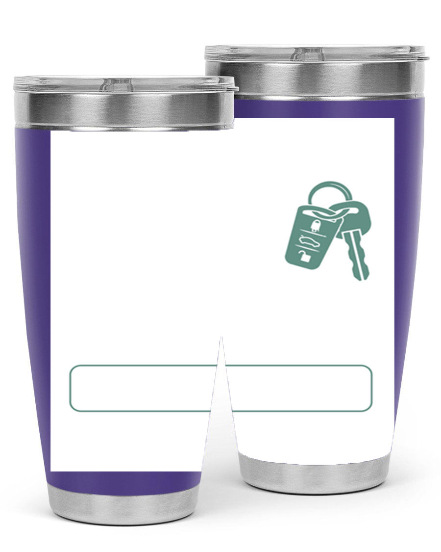 A stylish 20oz and 30oz stainless steel tumbler designed for Father's Day, featuring a double wall vacuum insulation and a drink-thru lid.