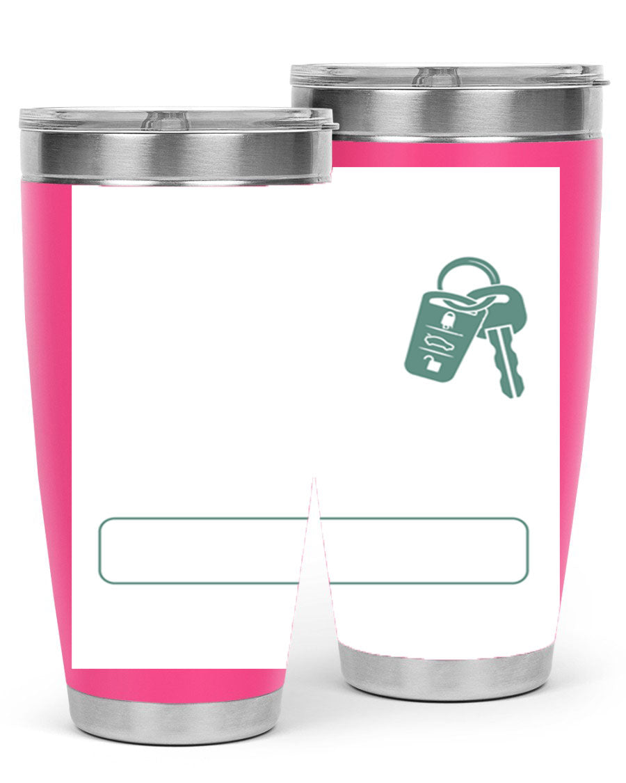 A stylish 20oz and 30oz stainless steel tumbler designed for Father's Day, featuring a double wall vacuum insulation and a drink-thru lid.