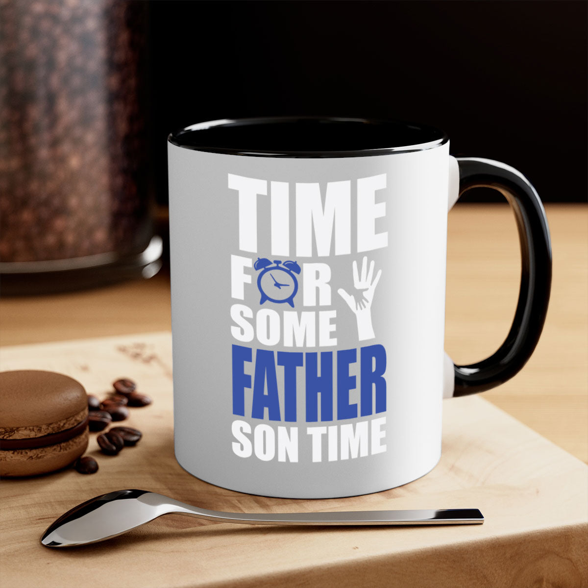 fathertransperntpng 129# Mug with colorful handle and glossy finish, available in multiple colors and sizes.