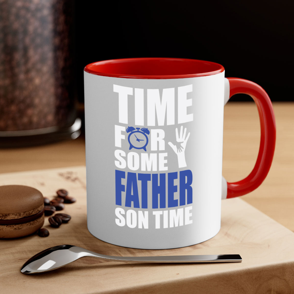 fathertransperntpng 129# Mug with colorful handle and glossy finish, available in multiple colors and sizes.
